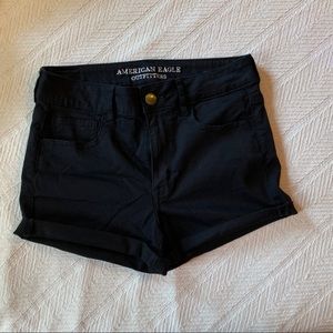 Black High Rise Shorts